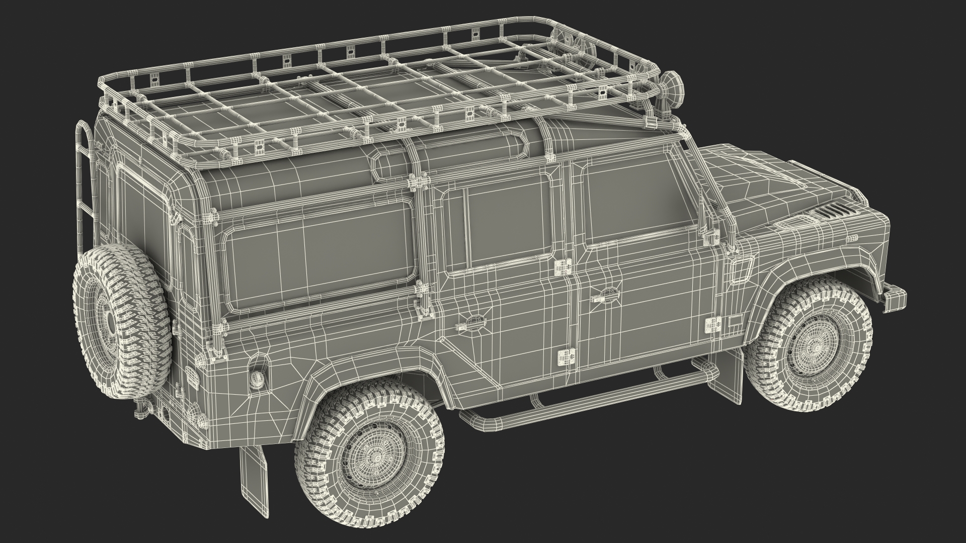 3D Land Rover Defender Works V8 Trophy Dirty