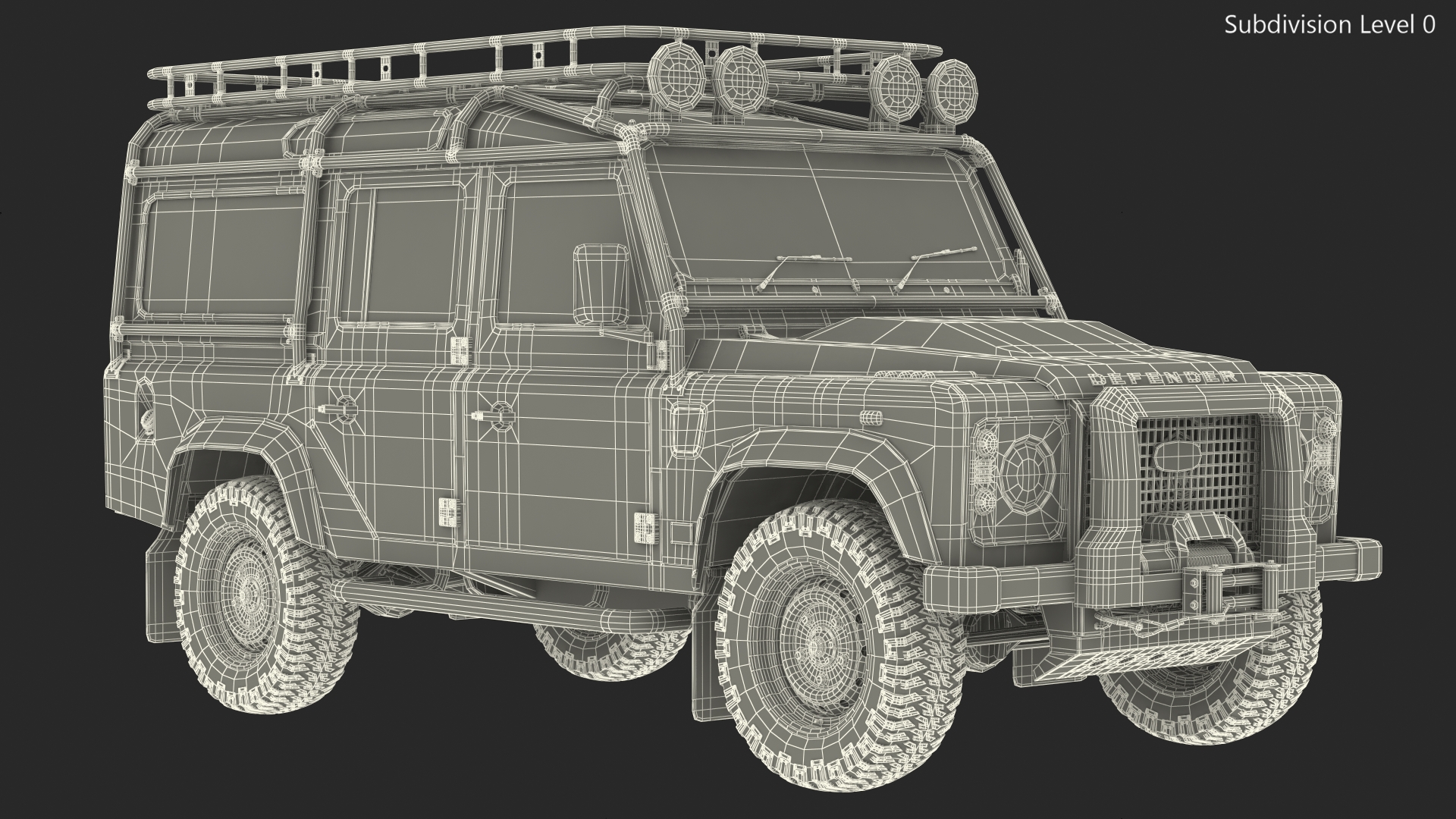 3D Land Rover Defender Works V8 Trophy Dirty