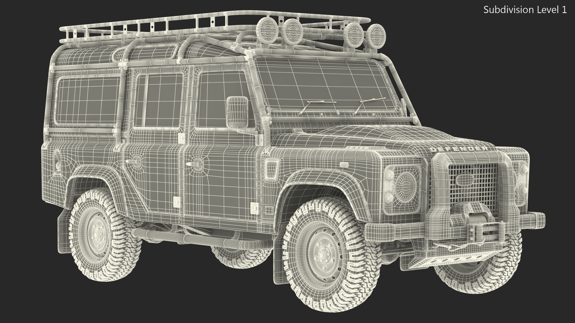 3D Land Rover Defender Works V8 Trophy Dirty
