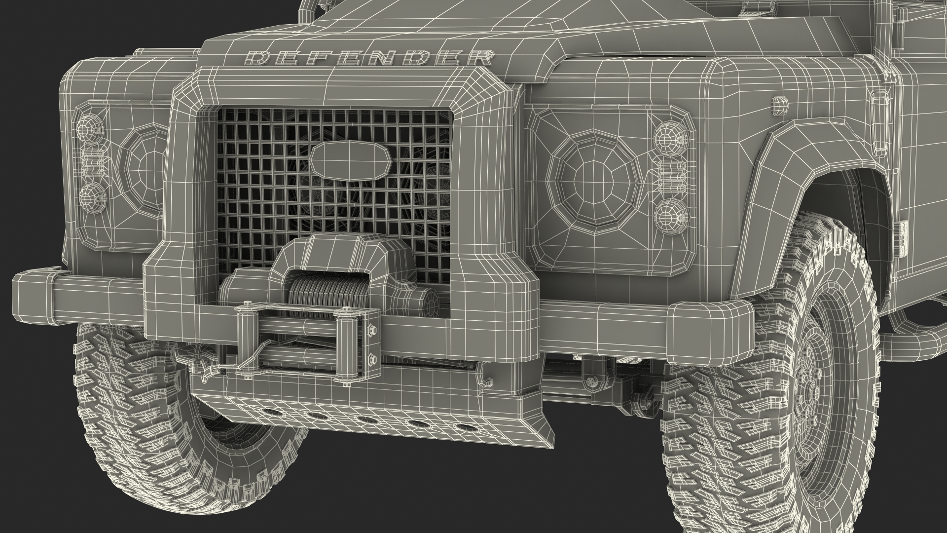 3D Land Rover Defender Works V8 Trophy Dirty