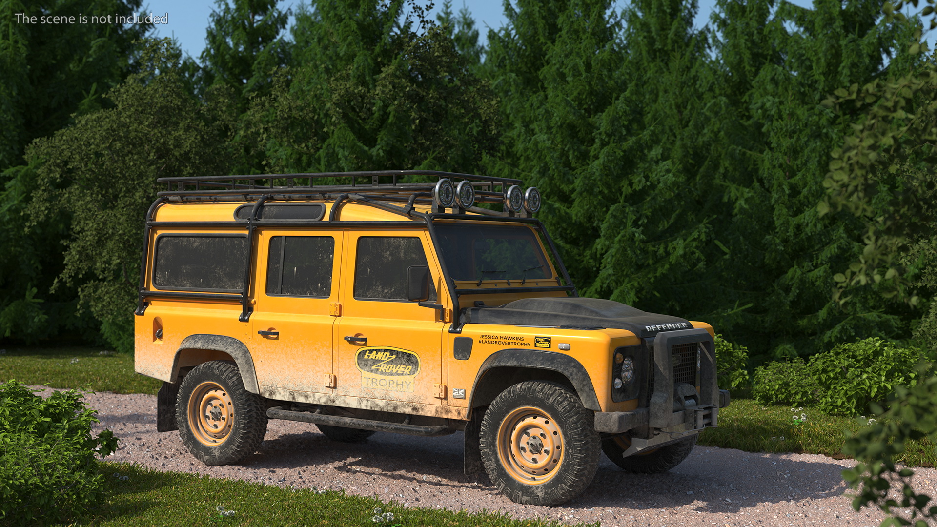 3D Land Rover Defender Works V8 Trophy Dirty