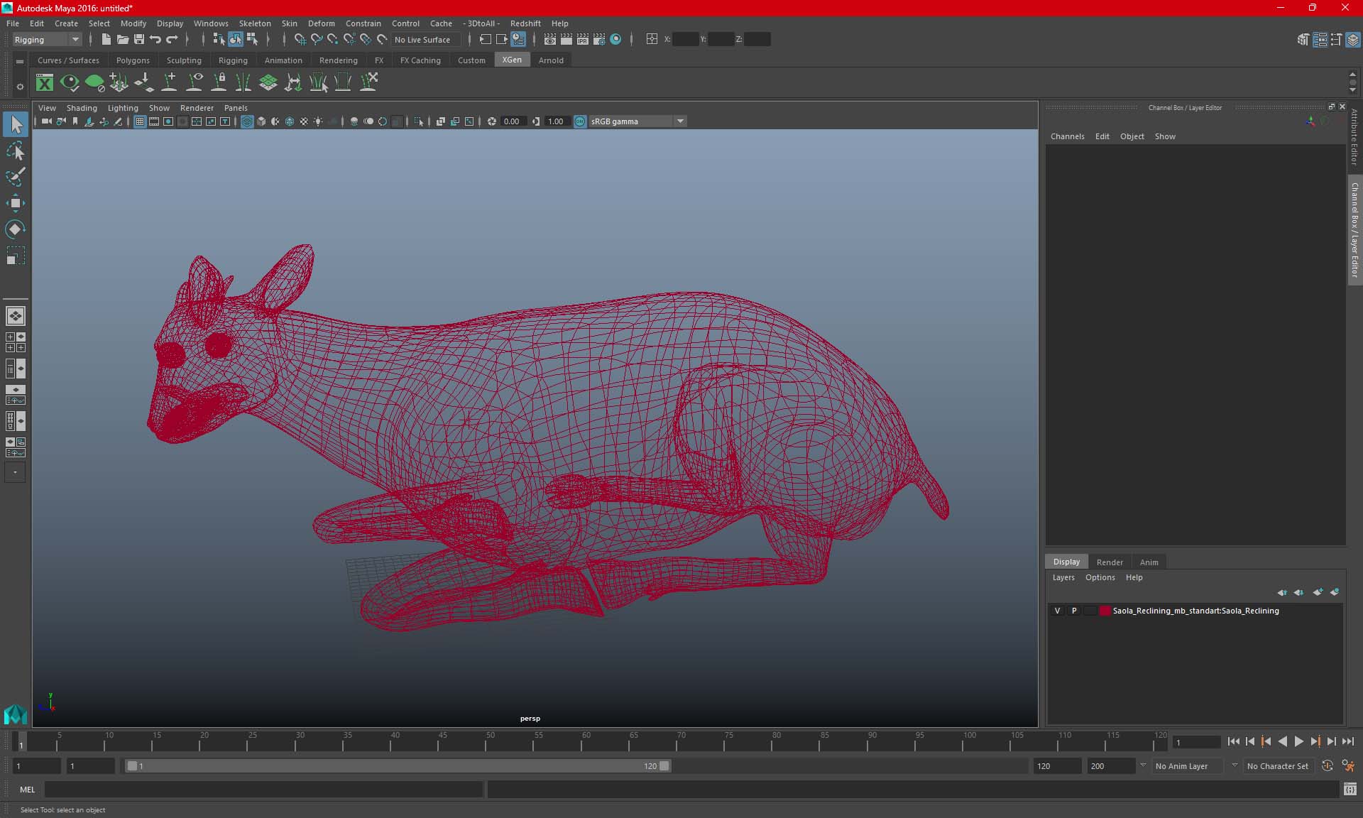 3D model Saola Reclining