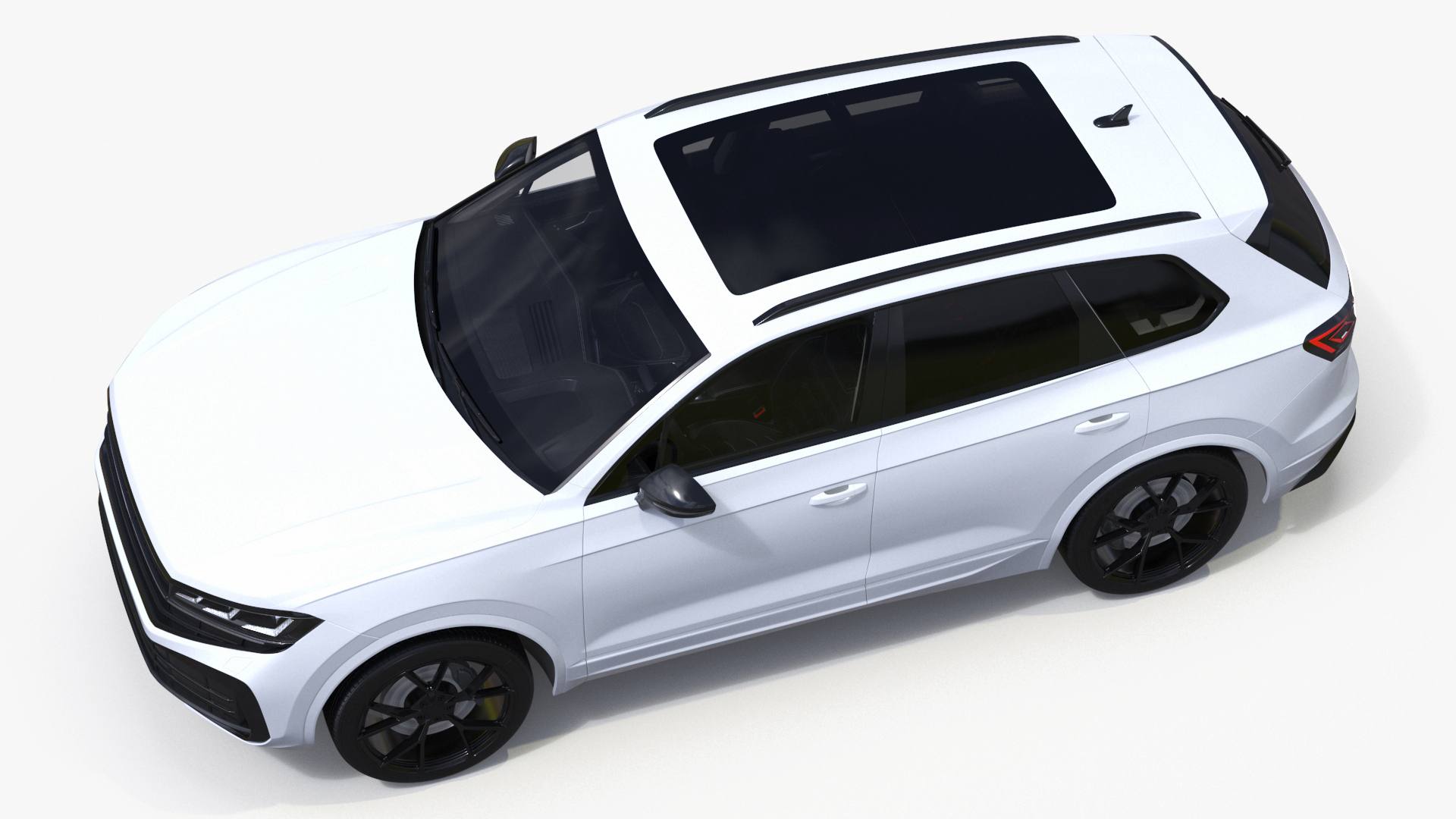 3D model Electric SUV White Rigged