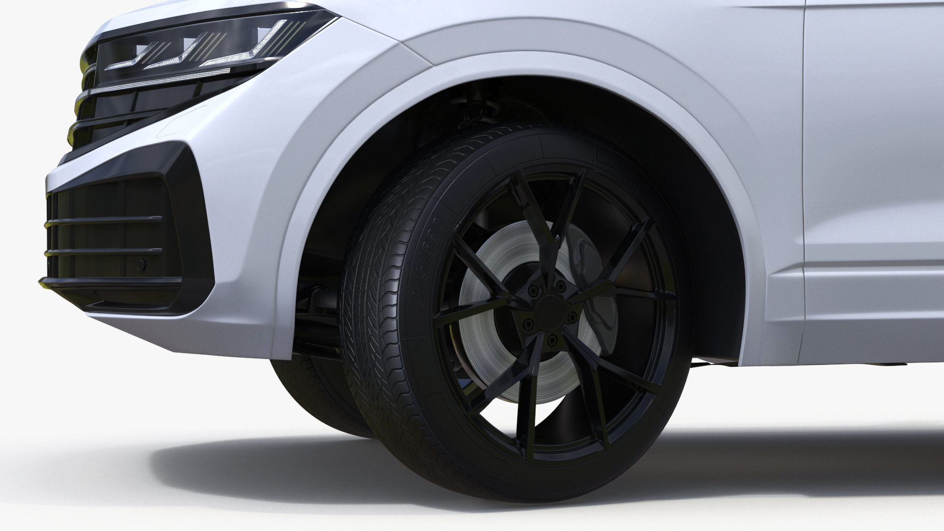 3D model Electric SUV White Rigged
