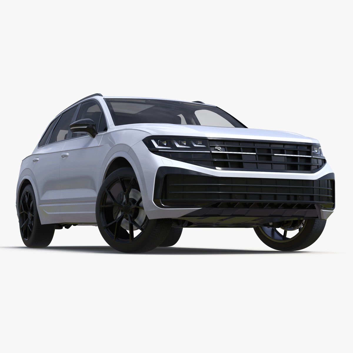 3D model Electric SUV White Rigged