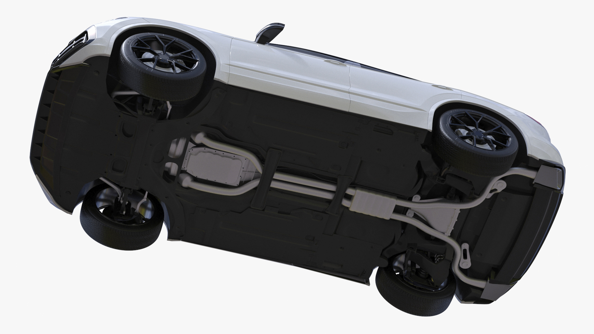 3D model Electric SUV White Rigged