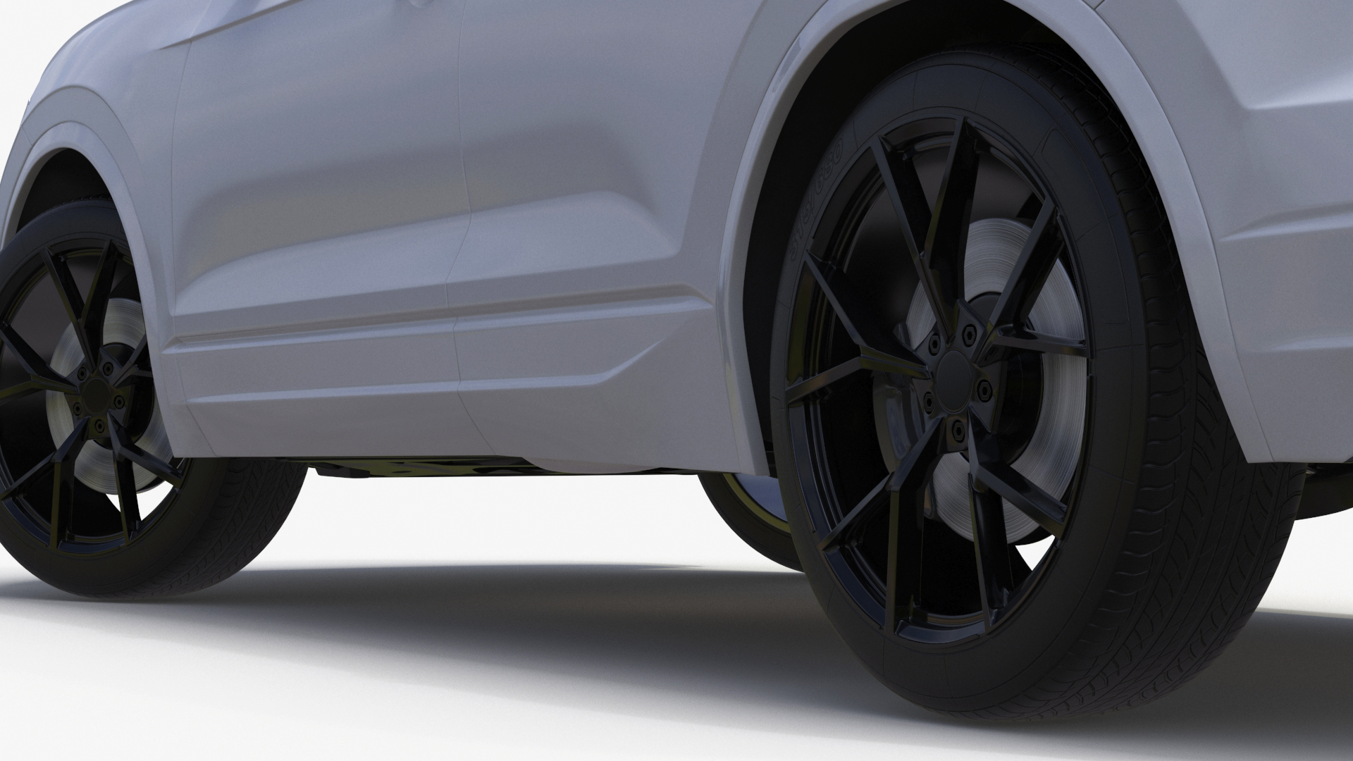 3D model Electric SUV White Rigged