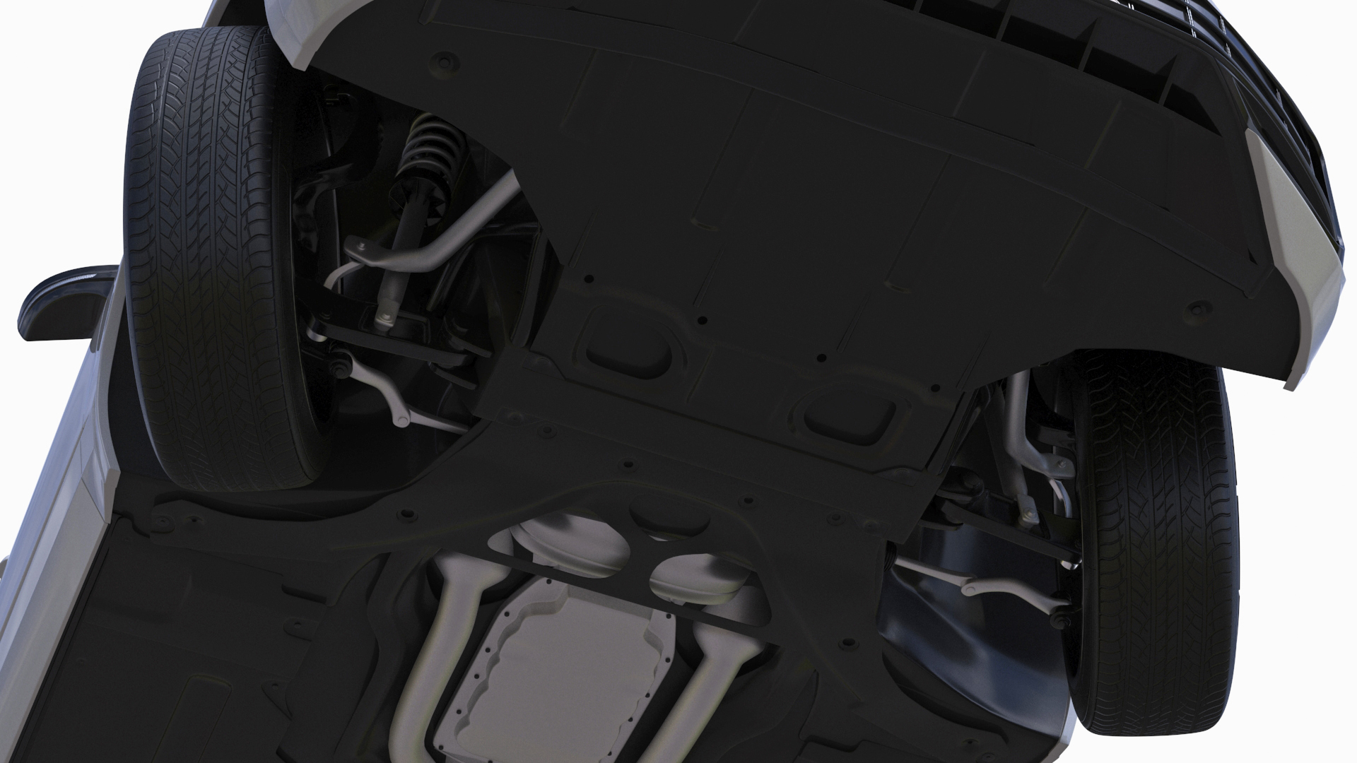 3D model Electric SUV White Rigged