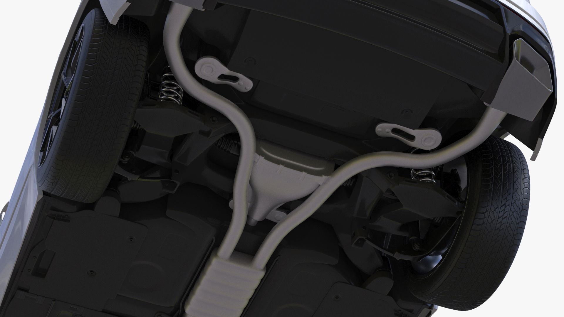 3D model Electric SUV White Rigged