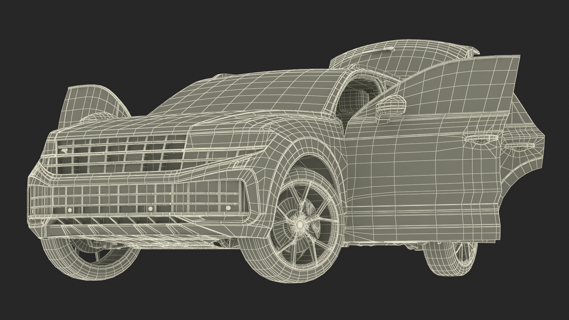 3D model Electric SUV White Rigged