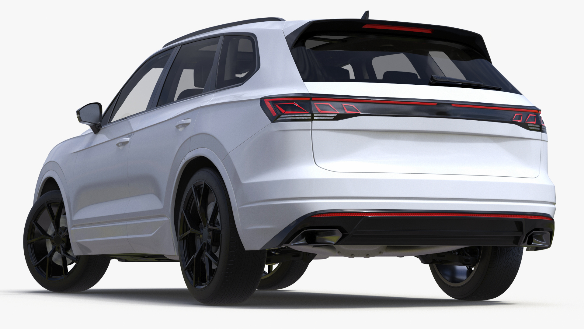 3D model Electric SUV White Rigged