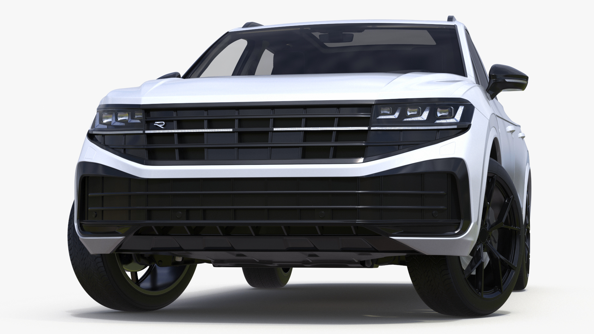 3D model Electric SUV White Rigged