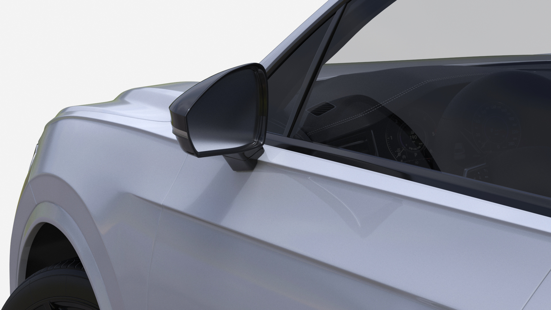 3D model Electric SUV White Rigged