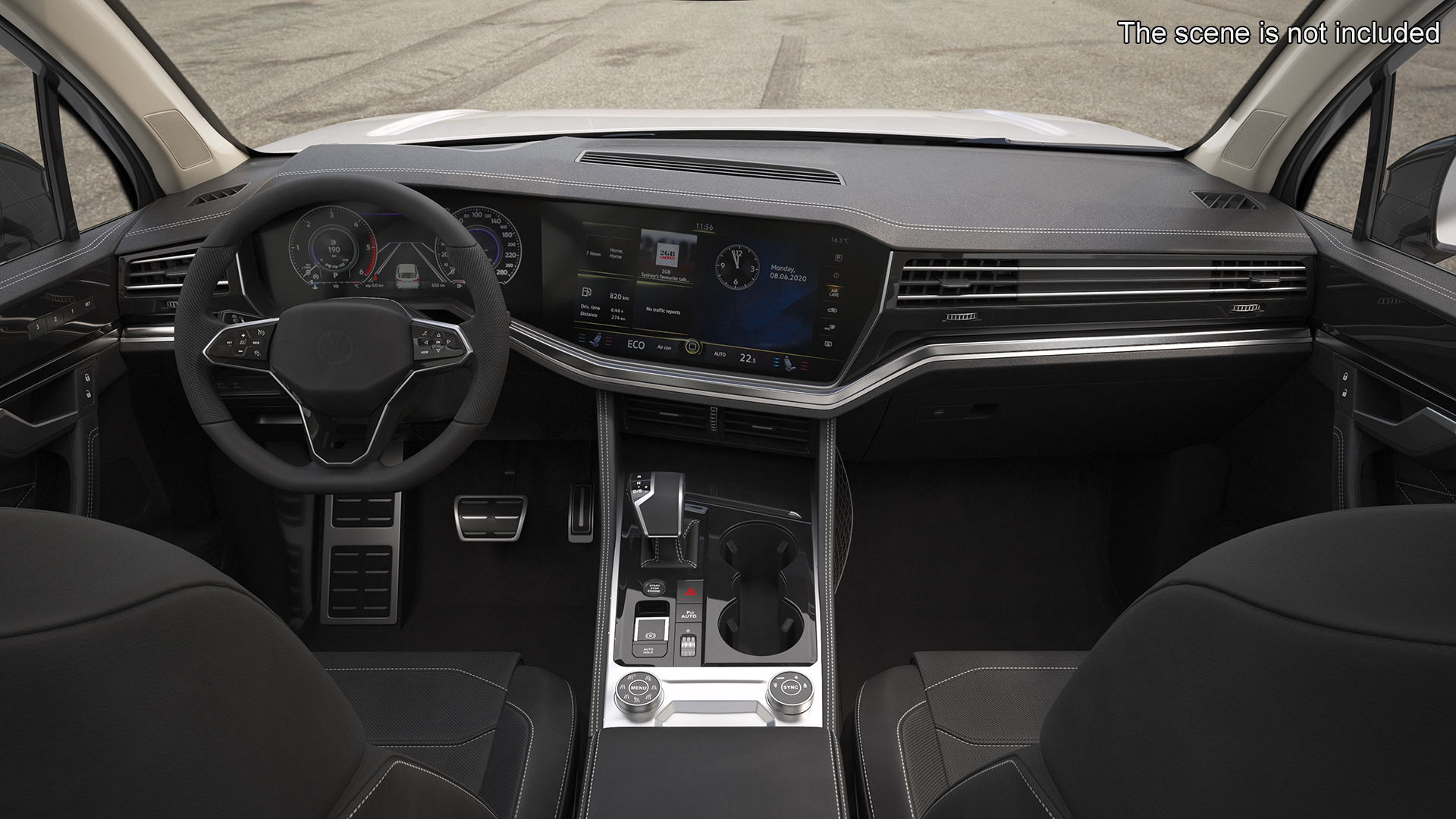 3D model Electric SUV White Rigged