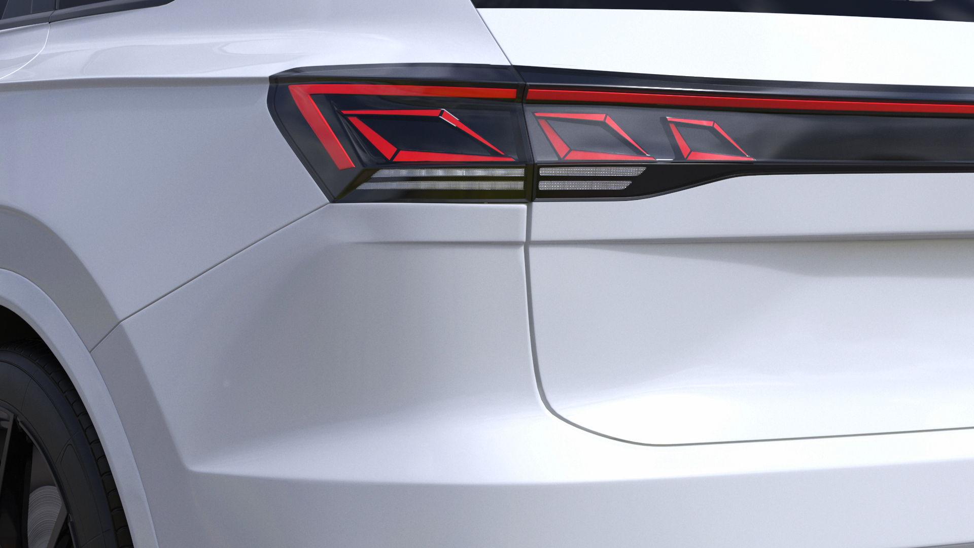 3D model Electric SUV White Rigged