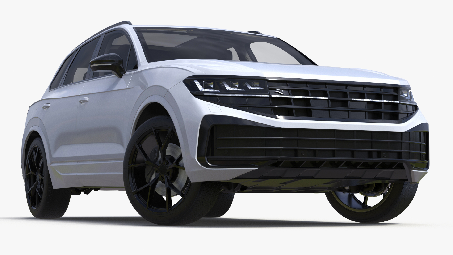 3D model Electric SUV White Rigged
