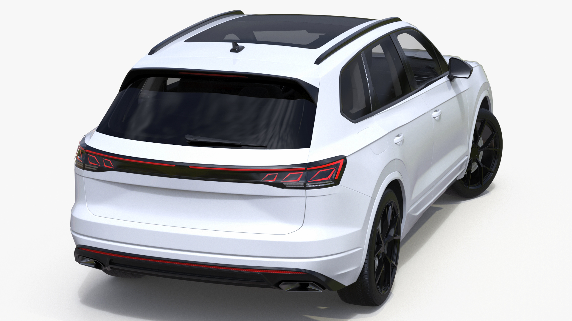 3D model Electric SUV White Rigged