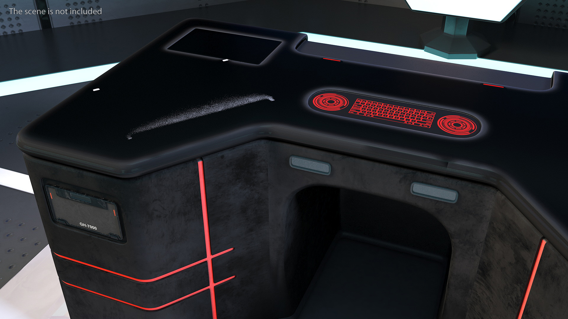 3D Dark Futuristic Table