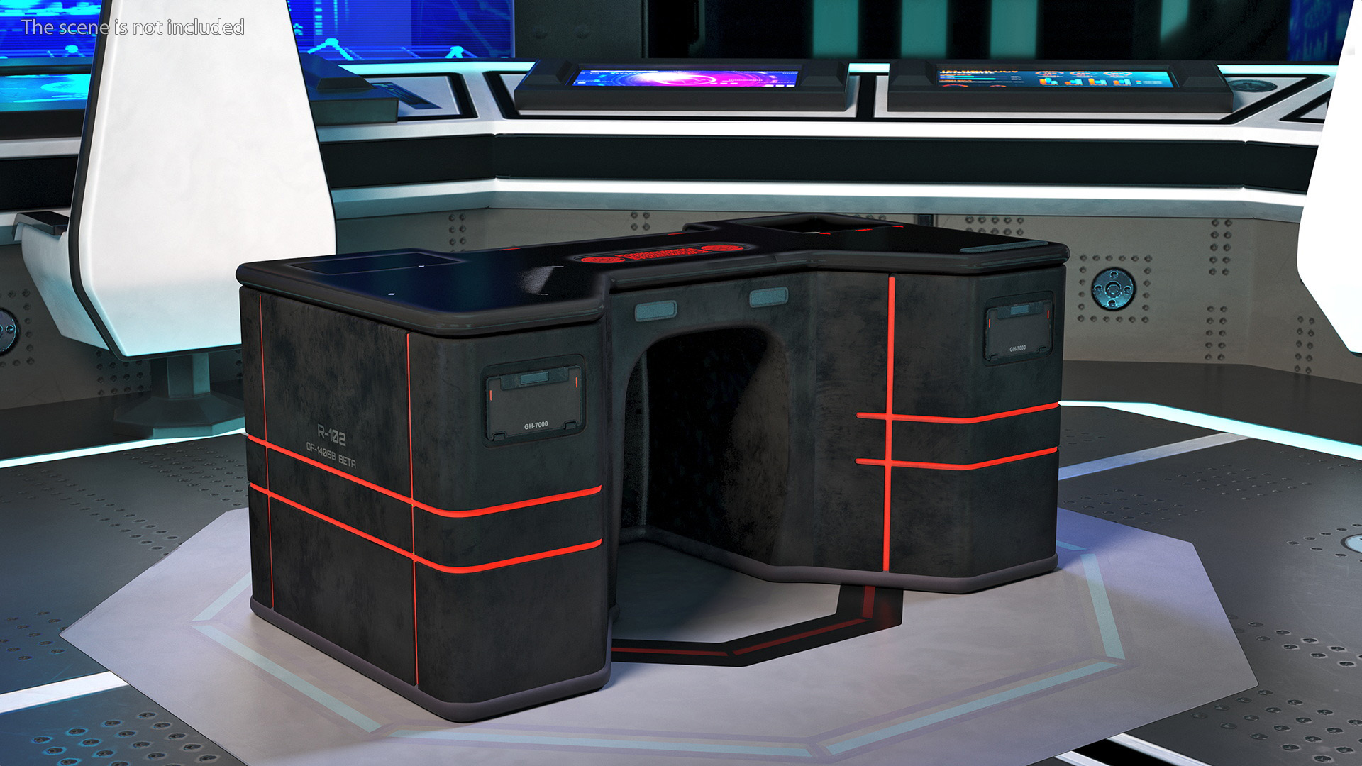 3D Dark Futuristic Table