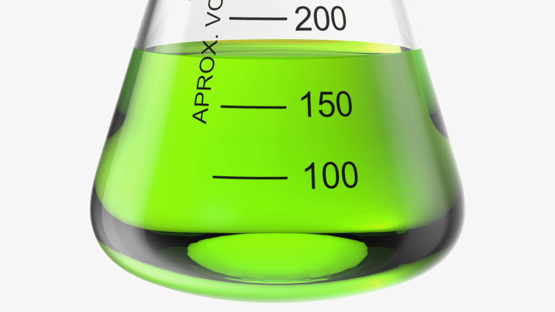 3D Erlenmeyer Flasks 250 ml with Chemical Reagents Set