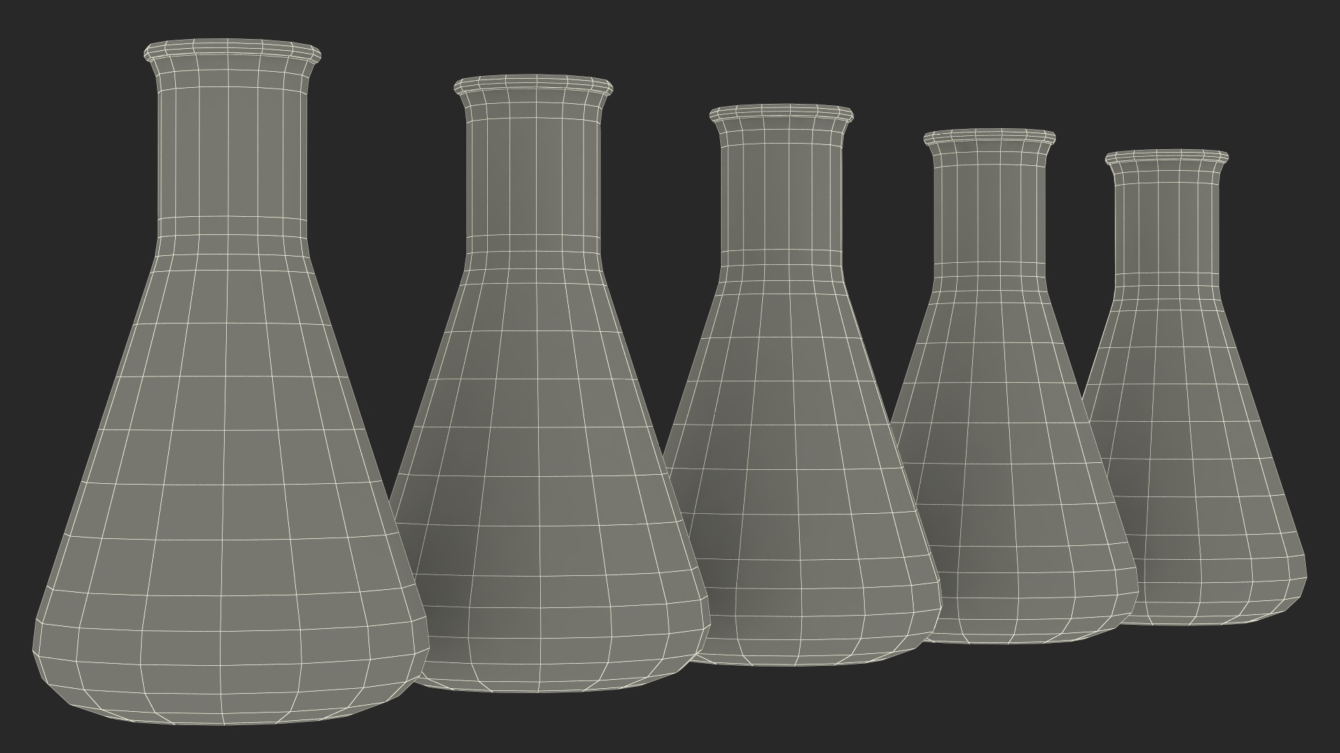 3D Erlenmeyer Flasks 250 ml with Chemical Reagents Set