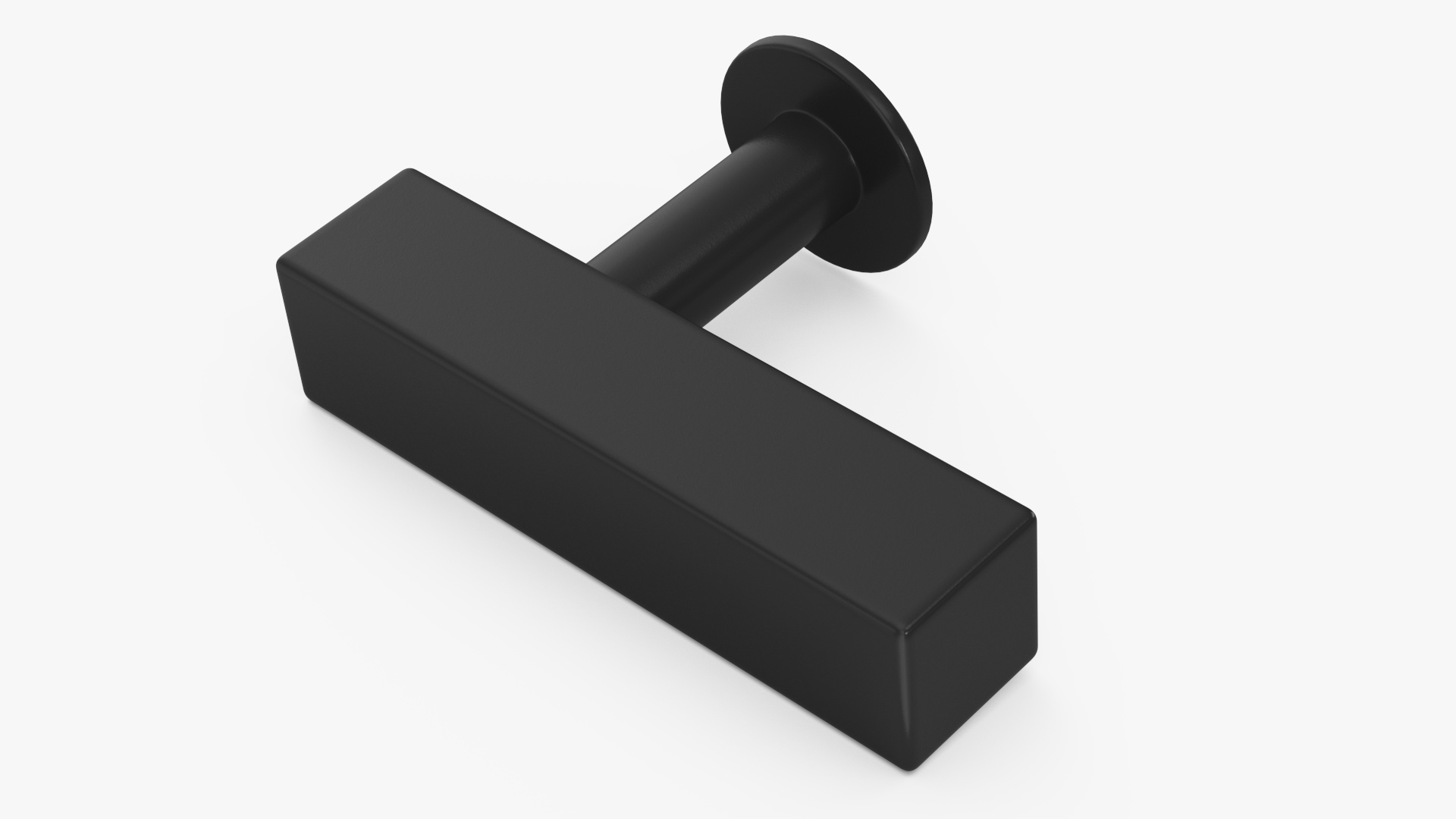 3D model Kitchen Cabinet Handle Knob Rectangular Black