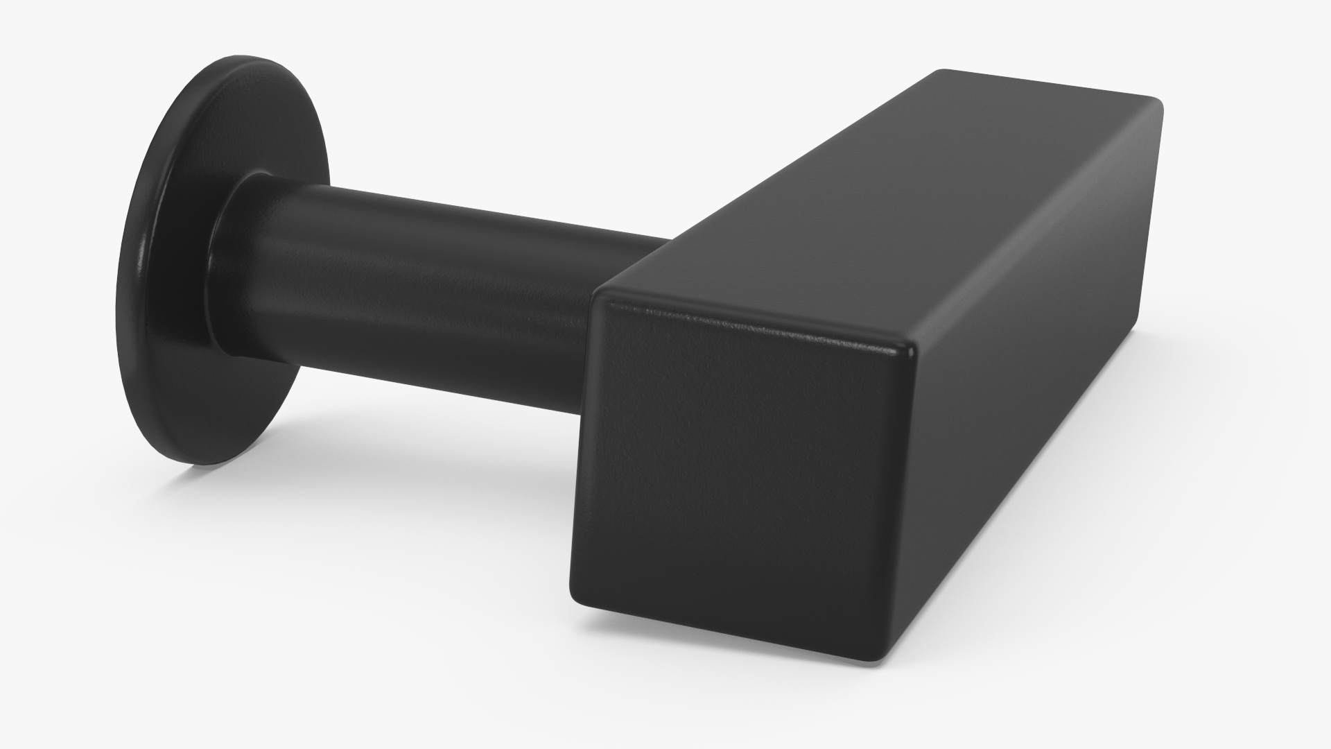 3D model Kitchen Cabinet Handle Knob Rectangular Black