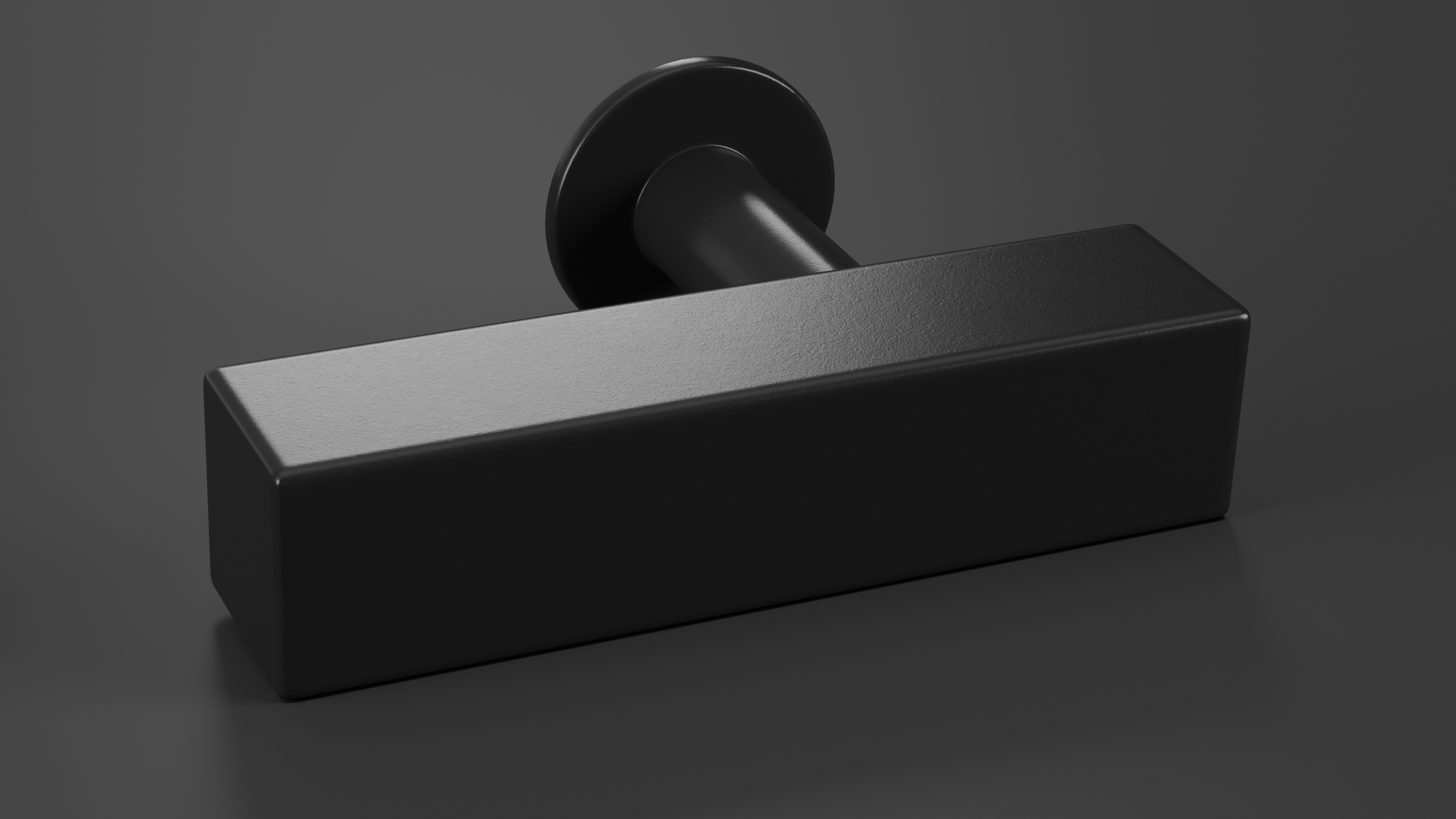 3D model Kitchen Cabinet Handle Knob Rectangular Black