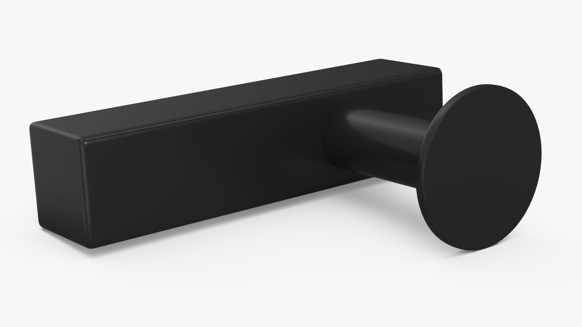 3D model Kitchen Cabinet Handle Knob Rectangular Black