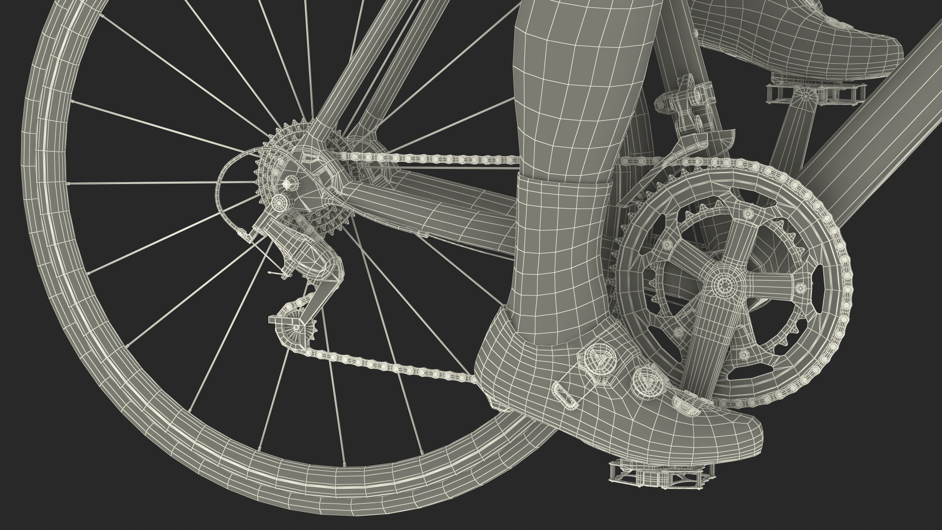 3D Cyclist Riding Bike Rigged