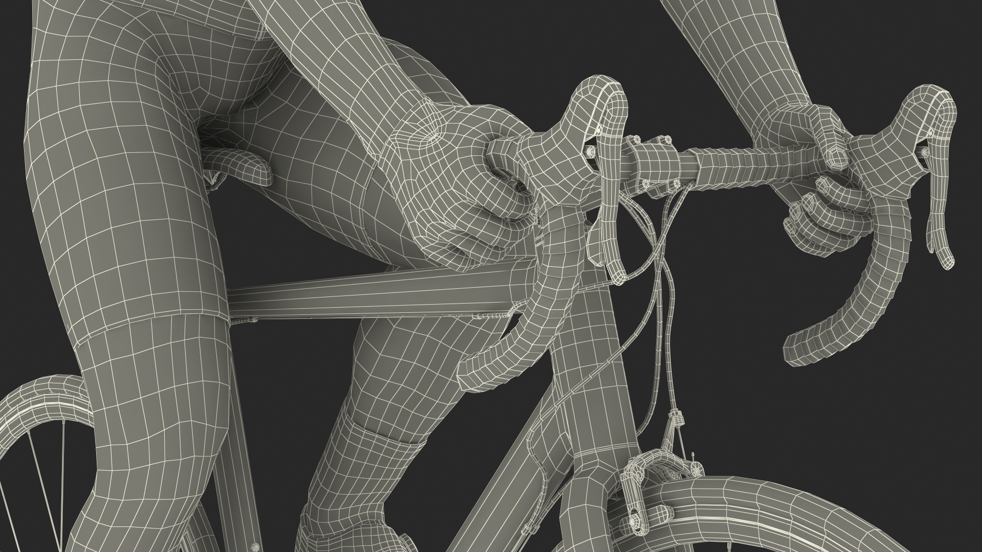 3D Cyclist Riding Bike Rigged