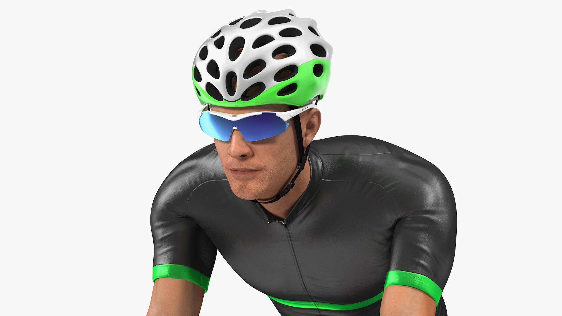 3D Cyclist Riding Bike Rigged