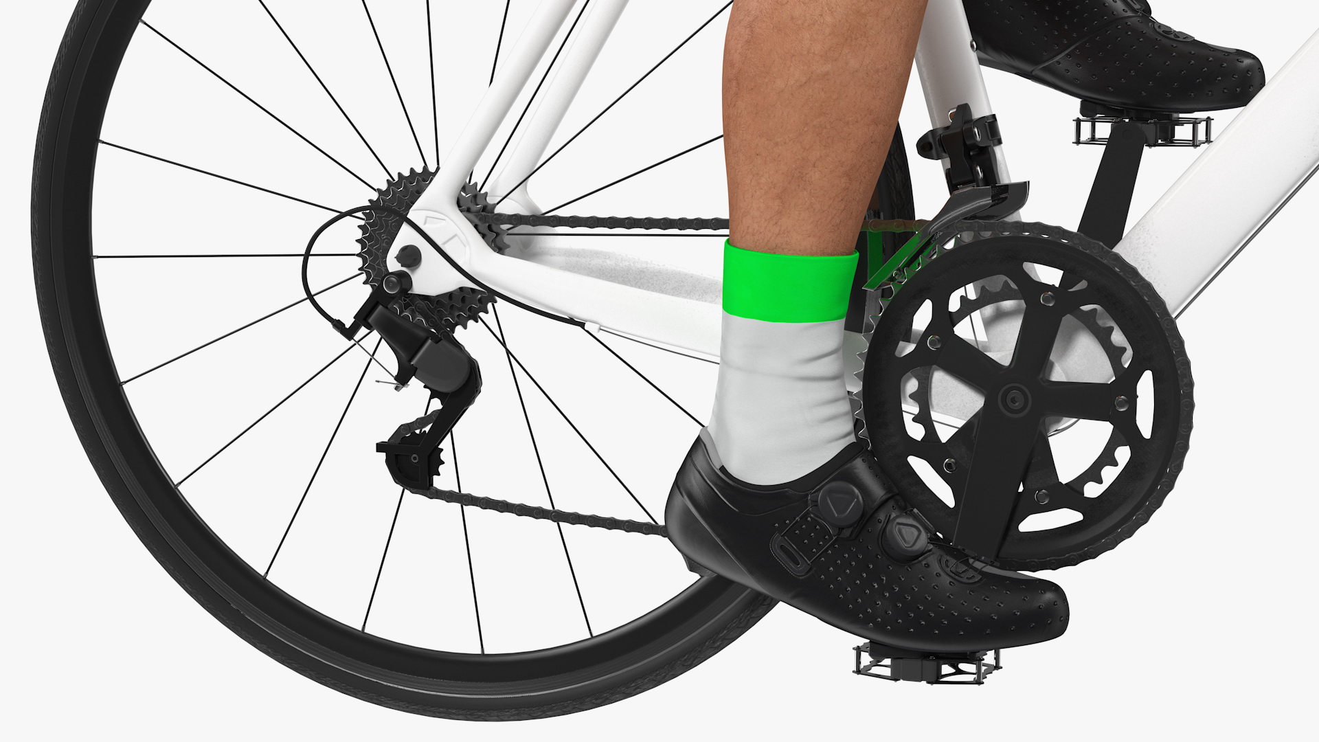 3D Cyclist Riding Bike Rigged