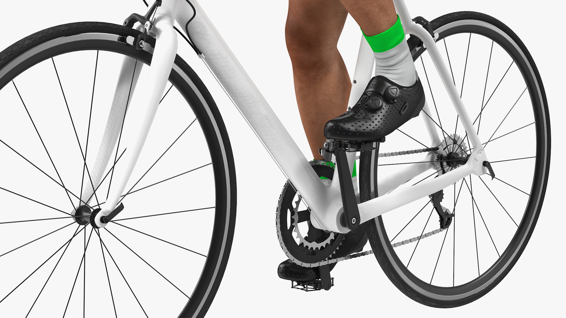 3D Cyclist Riding Bike Rigged