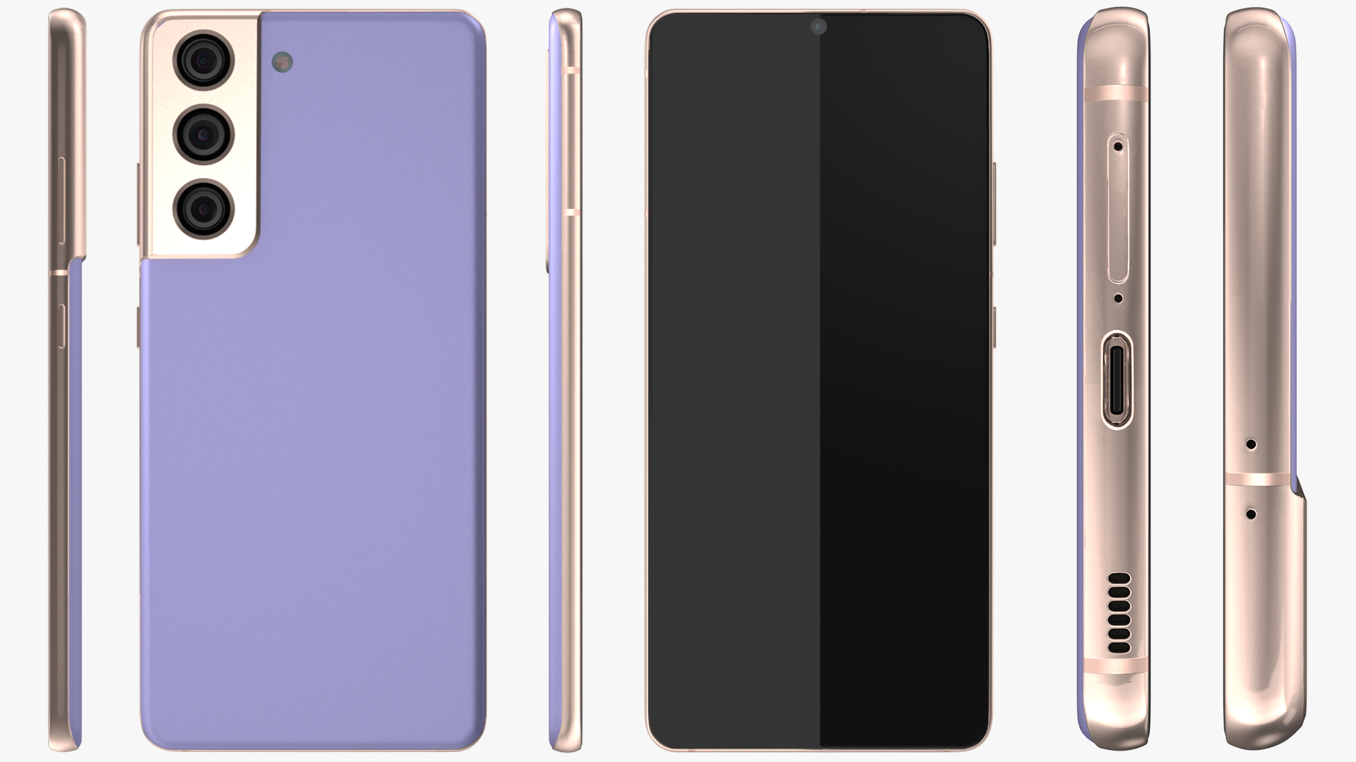 Smartphone Purple 3D