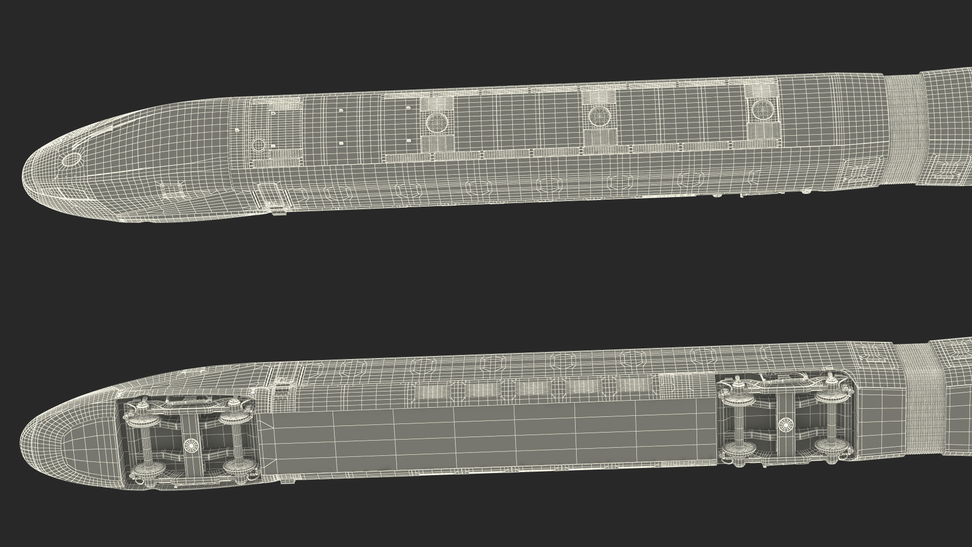 3D Tunnel Cross Section with Train