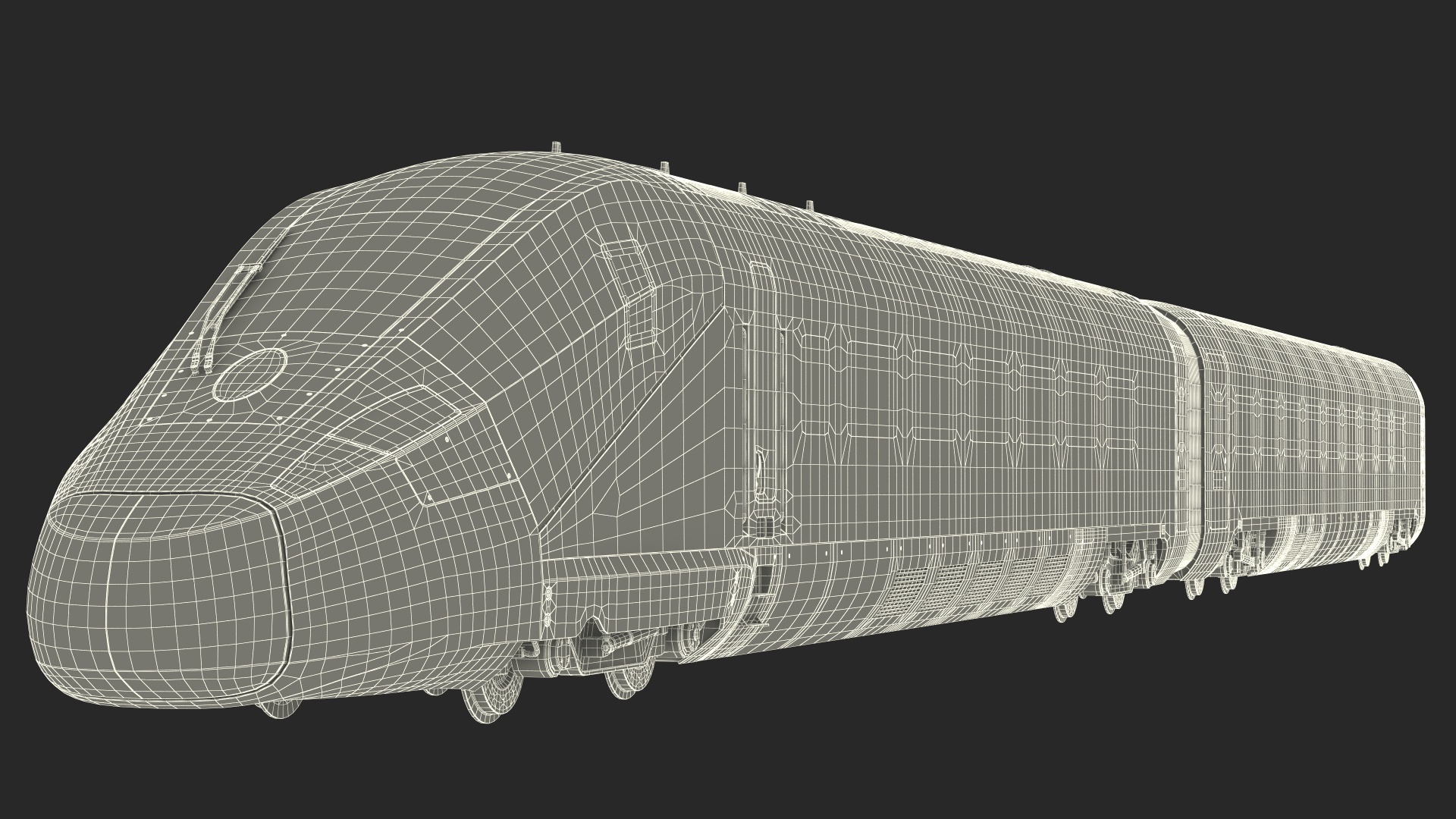 3D Tunnel Cross Section with Train
