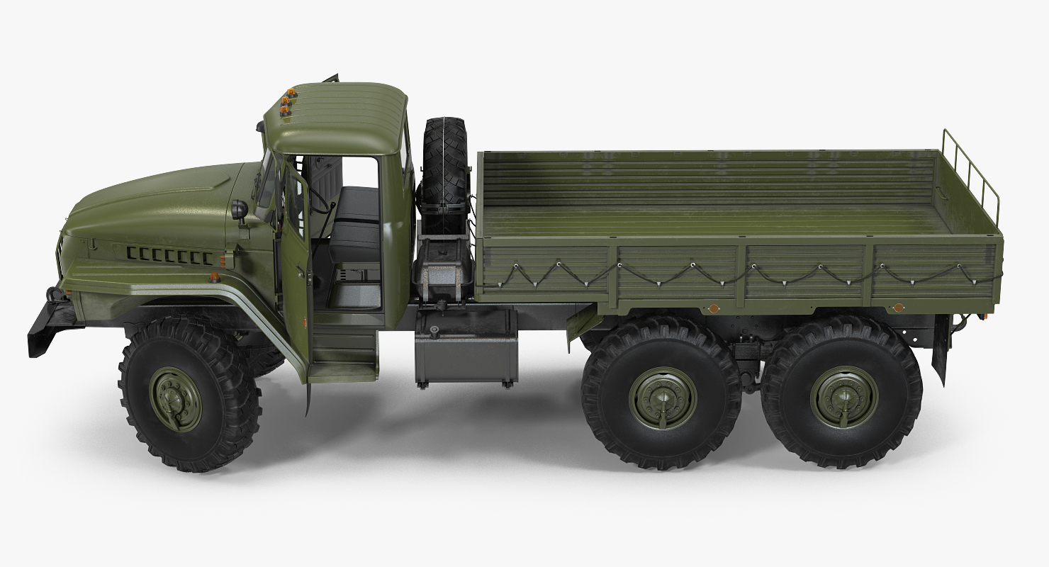 3D model Ural 4320 Soviet Cargo Truck Rigged
