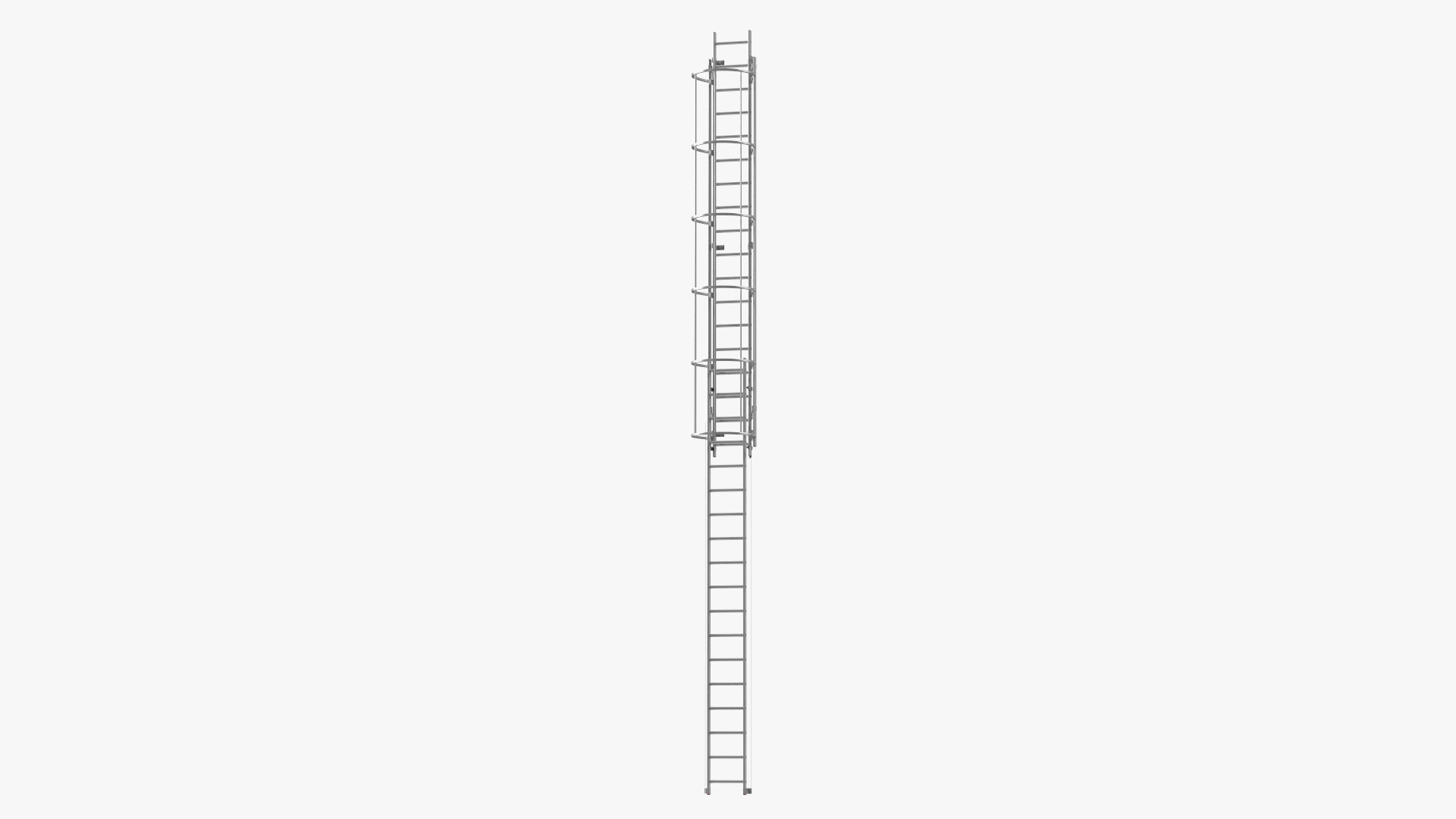 3D Fire Escape Dropdown Ladder Rigged for Maya model