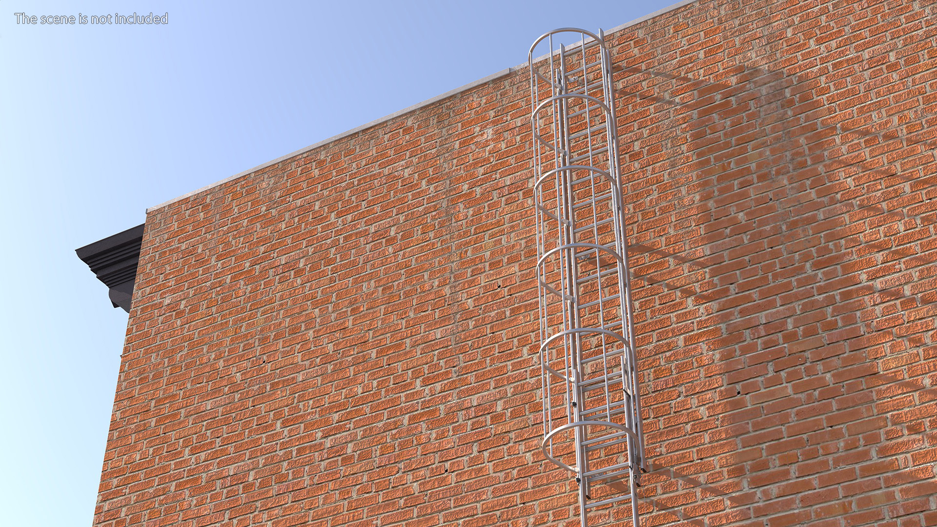 3D Fire Escape Dropdown Ladder Rigged for Maya model