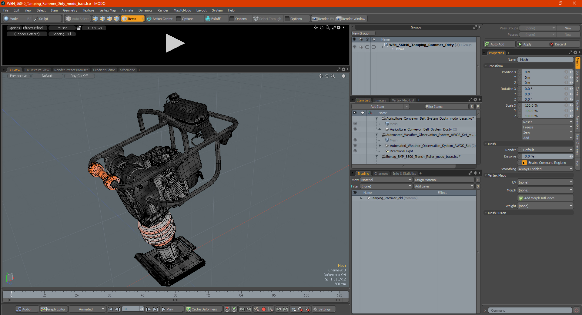 3D model WEN 56040 Tamping Rammer Dirty