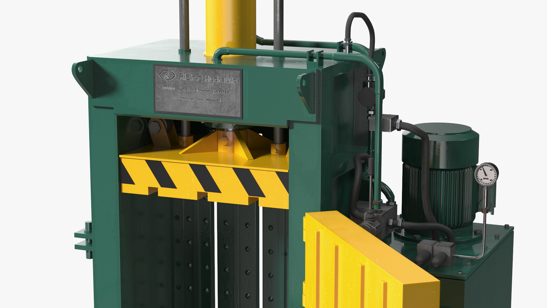 3D Bailing Machine Green with Cardboard Briquette