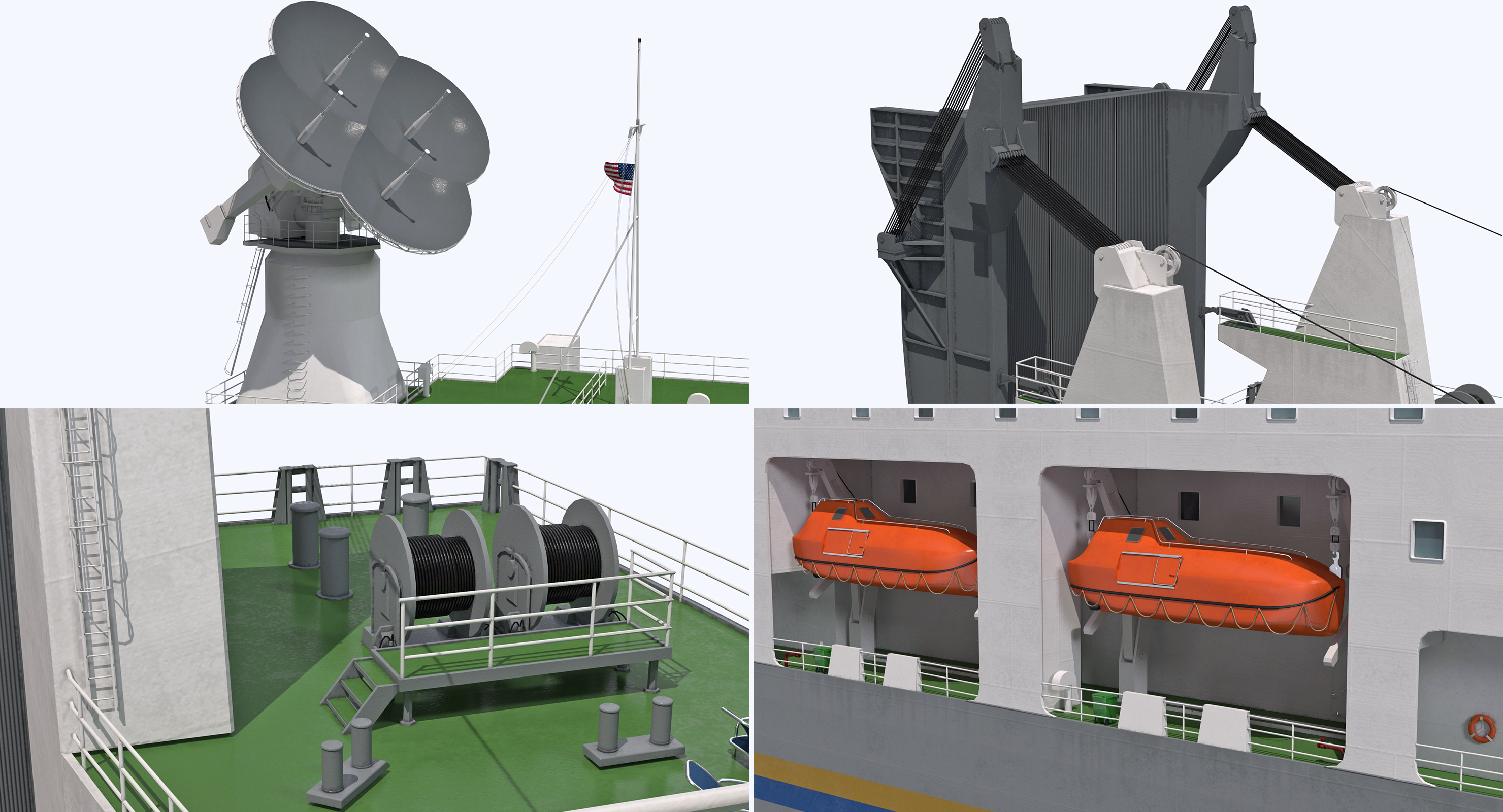 Rocket Launch Command Ship Sea Launch Commander Rigged 3D model
