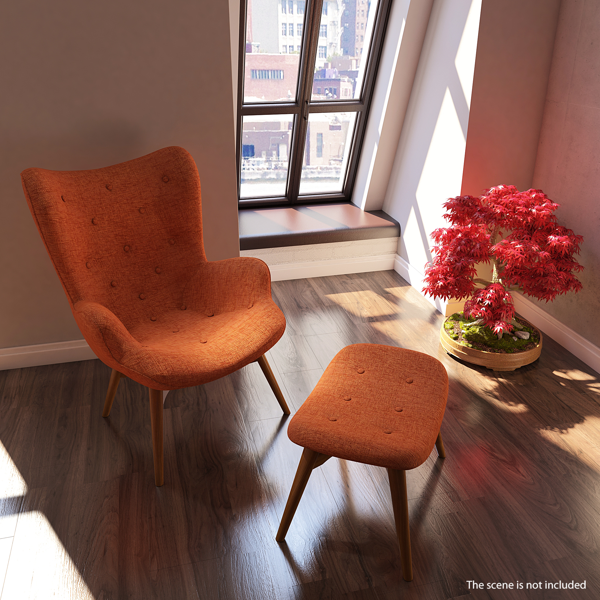Velvet Stand Seat 3D