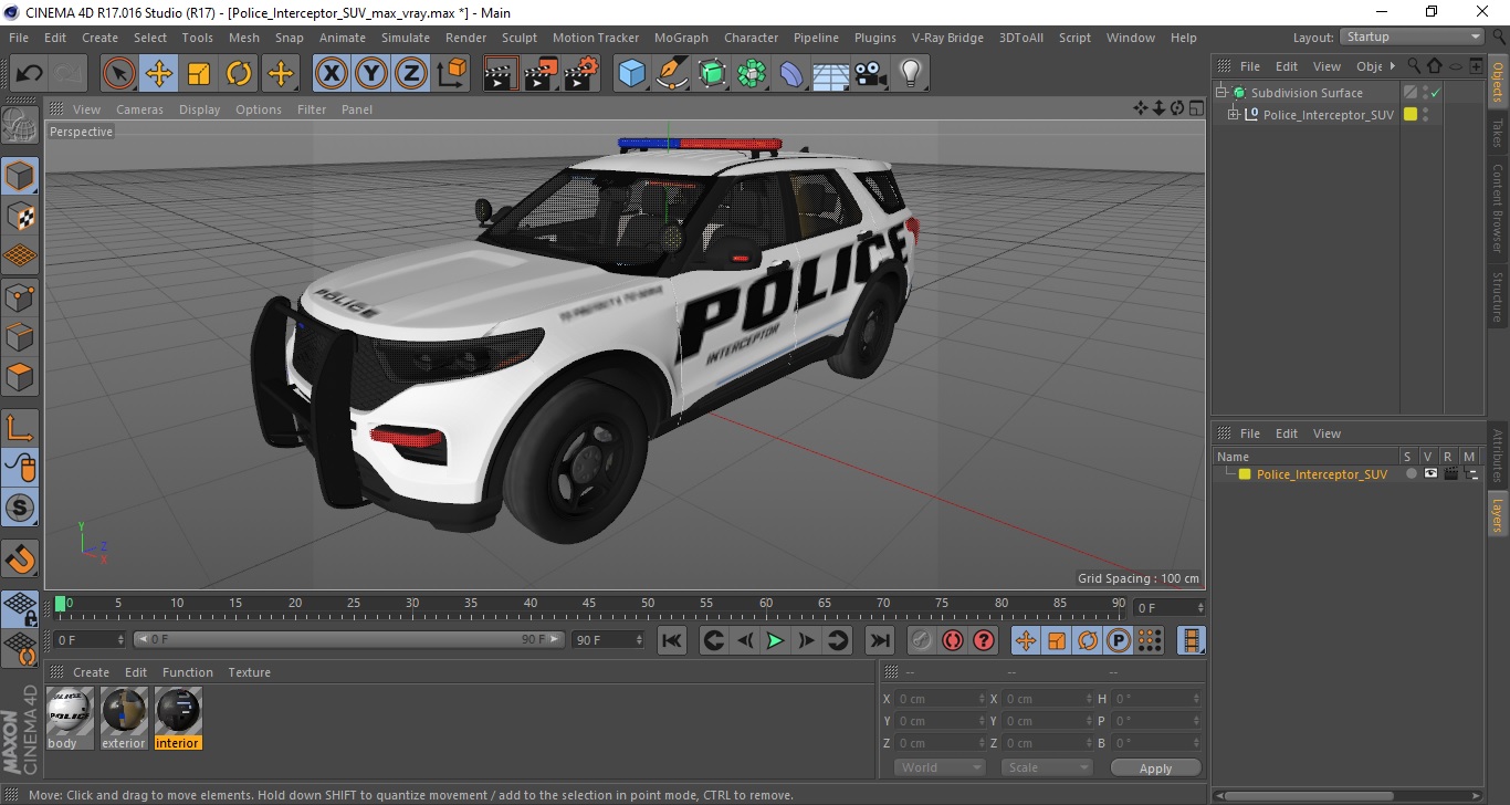 Police Interceptor SUV 3D
