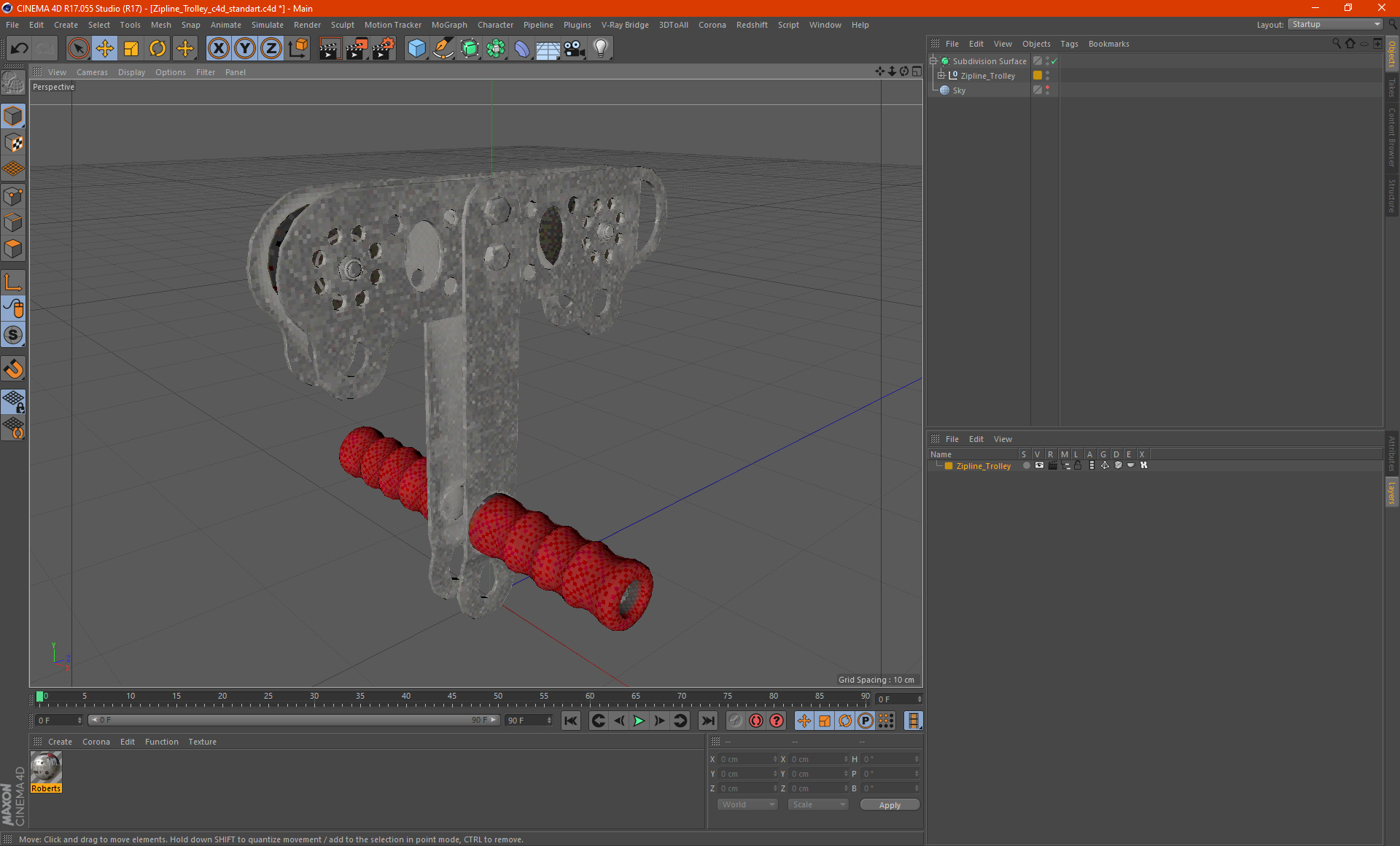 3D model Zipline Trolley