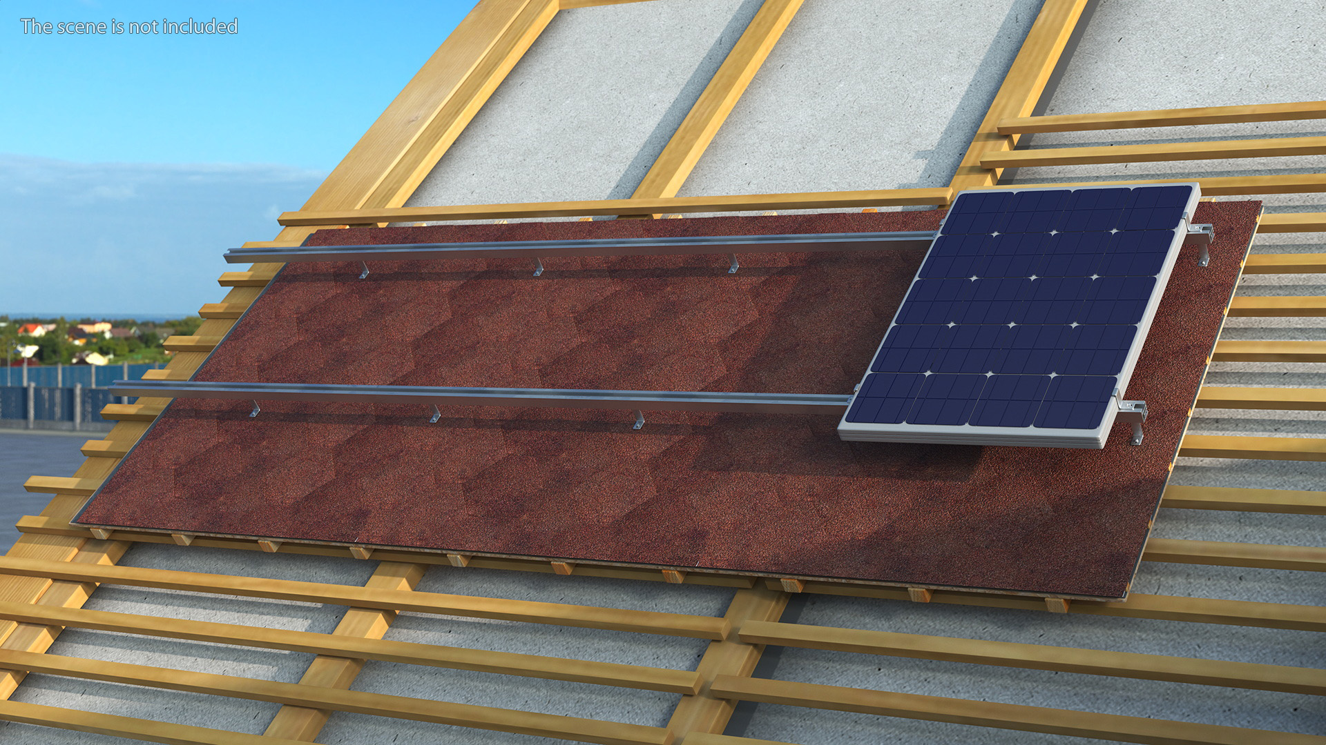 3D Soft Tile with Solar Panel