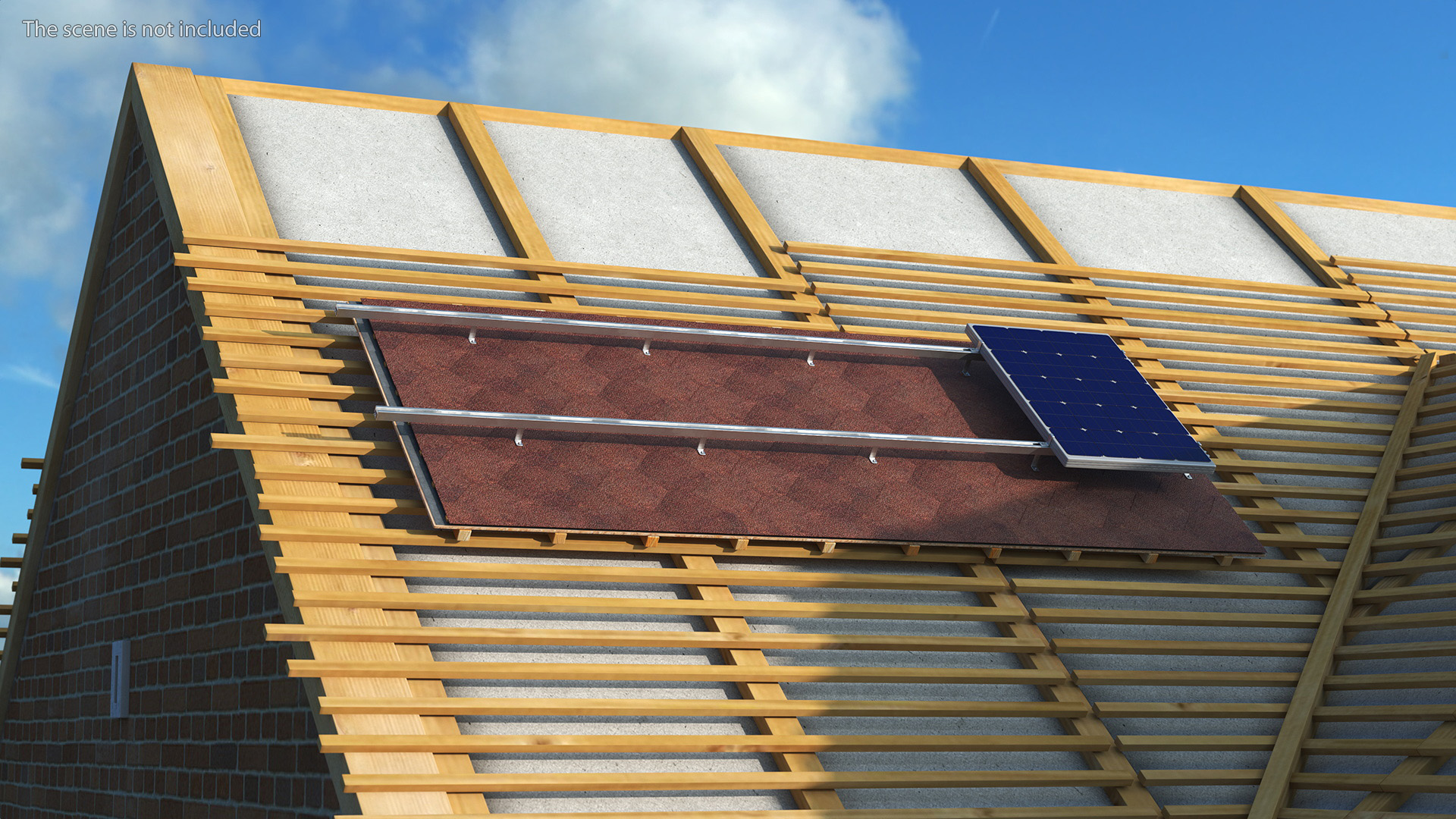 3D Soft Tile with Solar Panel