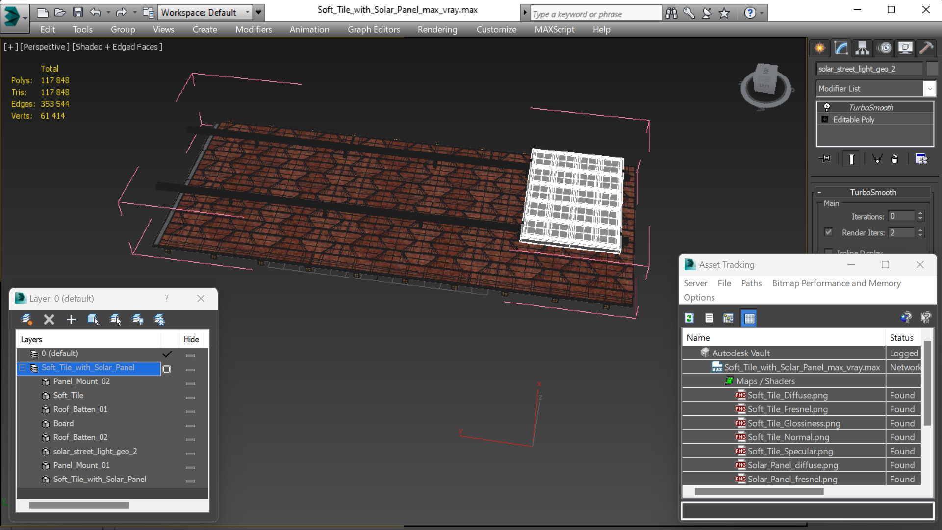 3D Soft Tile with Solar Panel