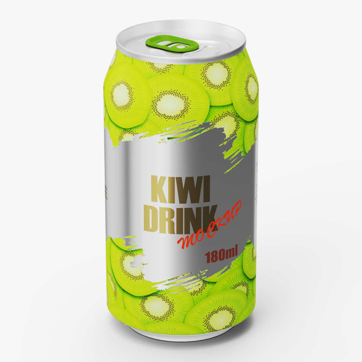Kiwi Drink Can Mockup 180ml, view 3